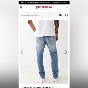 MENS TRUE RELIGION GENO SLIM JEAN IN SIZE 38